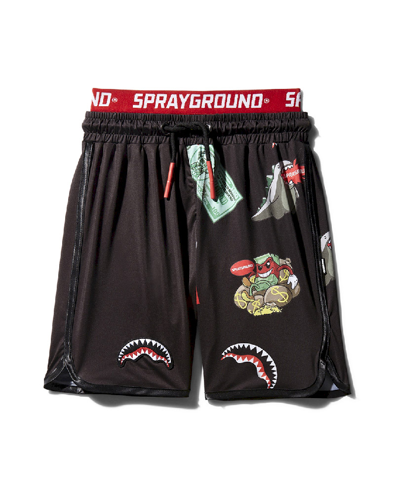 Înot Sprayground Kids Patch All-In Swim Trunks (Black) | 681039-HKV