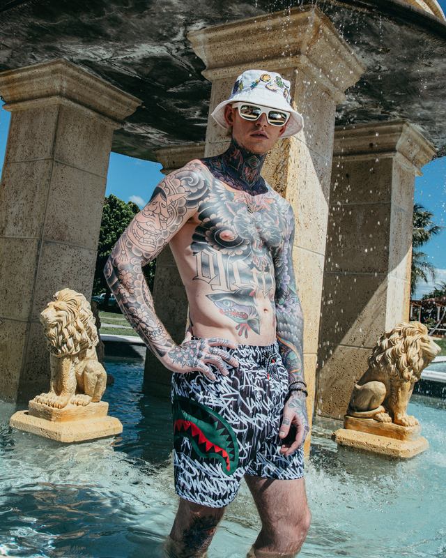 Înot Sprayground Scribble Shark Shoto Swim Trunks | 320874-IGE